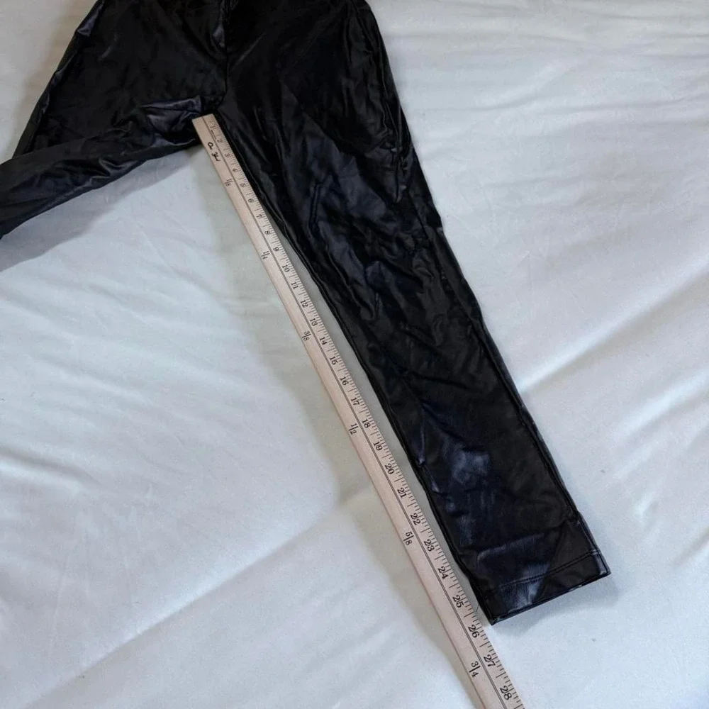 Y2K black‎ faux leather leggings Kendall and Kylie size medium